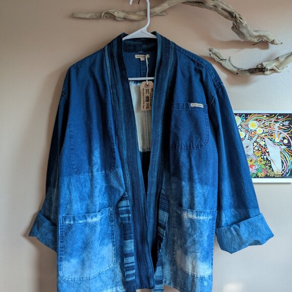 dr. collectors corsican fisherman jacket rising sun in size L ☄️🌀💙💠🐟🌕 - Picture 5 of 7